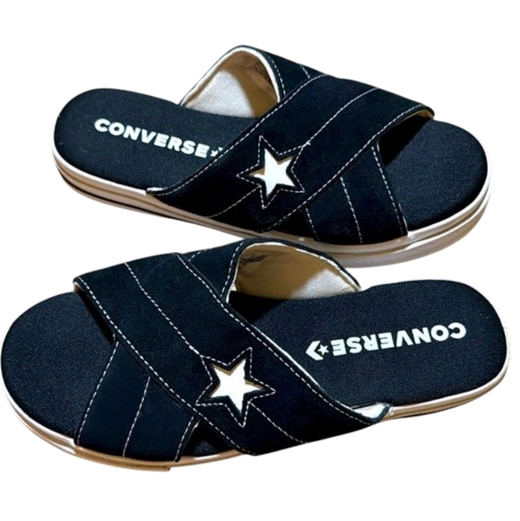 Converse | NWT One Star Criss Cross Black And White Sandals | Woman's Size 8 - Picture 7 of 12